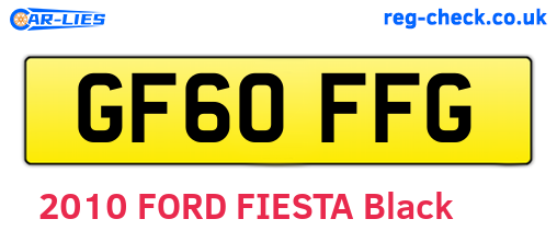 GF60FFG are the vehicle registration plates.