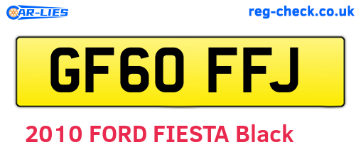 GF60FFJ are the vehicle registration plates.