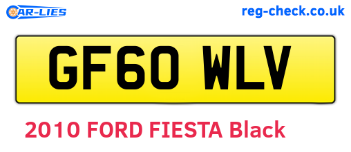 GF60WLV are the vehicle registration plates.