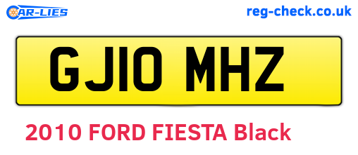 GJ10MHZ are the vehicle registration plates.