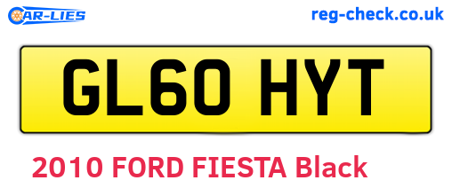 GL60HYT are the vehicle registration plates.