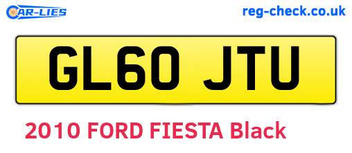 GL60JTU are the vehicle registration plates.