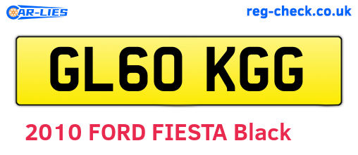 GL60KGG are the vehicle registration plates.