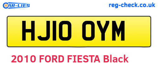HJ10OYM are the vehicle registration plates.