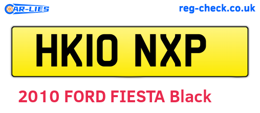 HK10NXP are the vehicle registration plates.