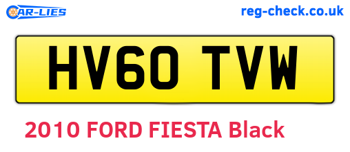HV60TVW are the vehicle registration plates.