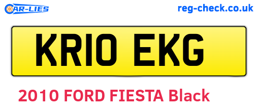 KR10EKG are the vehicle registration plates.