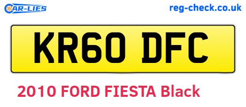 KR60DFC are the vehicle registration plates.