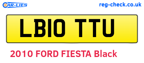 LB10TTU are the vehicle registration plates.