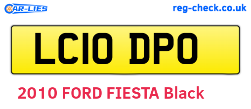 LC10DPO are the vehicle registration plates.