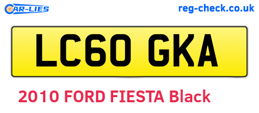 LC60GKA are the vehicle registration plates.