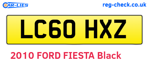 LC60HXZ are the vehicle registration plates.
