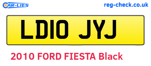 LD10JYJ are the vehicle registration plates.