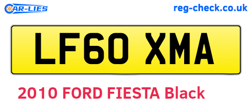 LF60XMA are the vehicle registration plates.