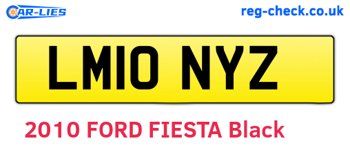 LM10NYZ are the vehicle registration plates.