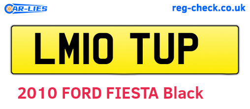 LM10TUP are the vehicle registration plates.