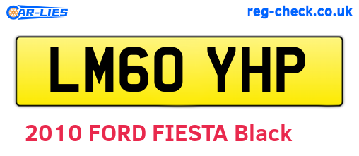 LM60YHP are the vehicle registration plates.
