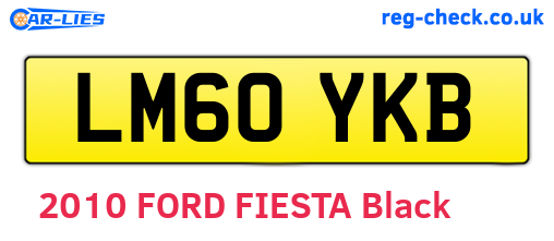 LM60YKB are the vehicle registration plates.