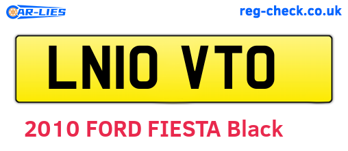 LN10VTO are the vehicle registration plates.