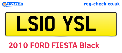 LS10YSL are the vehicle registration plates.