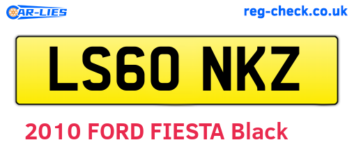 LS60NKZ are the vehicle registration plates.