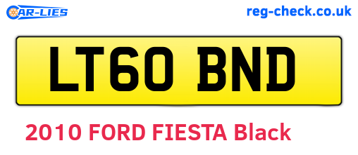 LT60BND are the vehicle registration plates.