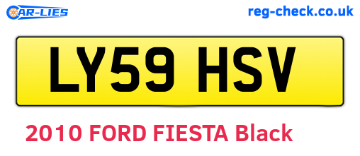 LY59HSV are the vehicle registration plates.