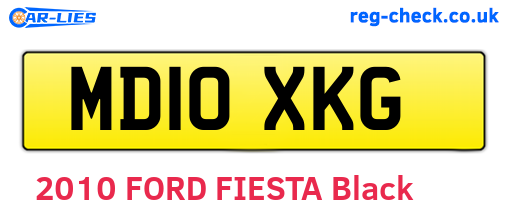 MD10XKG are the vehicle registration plates.