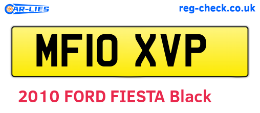 MF10XVP are the vehicle registration plates.