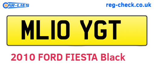 ML10YGT are the vehicle registration plates.