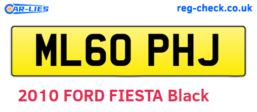 ML60PHJ are the vehicle registration plates.