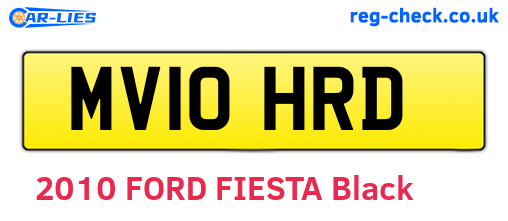 MV10HRD are the vehicle registration plates.