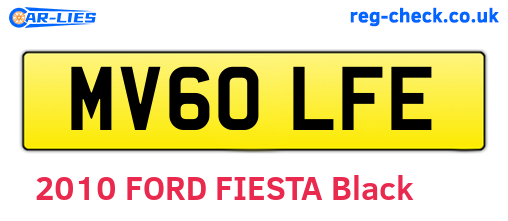 MV60LFE are the vehicle registration plates.