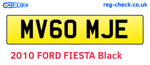 MV60MJE are the vehicle registration plates.