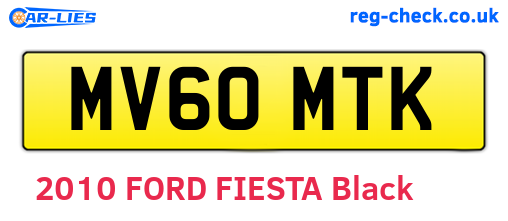 MV60MTK are the vehicle registration plates.
