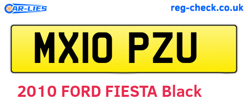 MX10PZU are the vehicle registration plates.