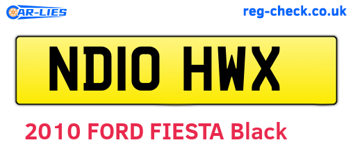 ND10HWX are the vehicle registration plates.