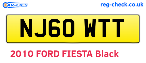 NJ60WTT are the vehicle registration plates.