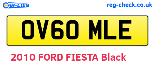 OV60MLE are the vehicle registration plates.