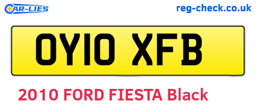 OY10XFB are the vehicle registration plates.