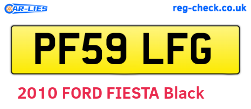 PF59LFG are the vehicle registration plates.
