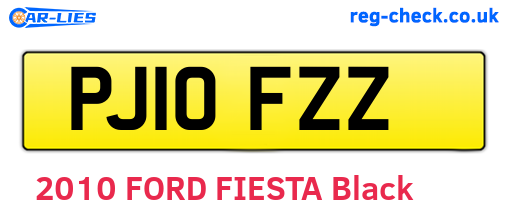PJ10FZZ are the vehicle registration plates.