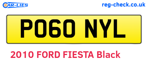 PO60NYL are the vehicle registration plates.