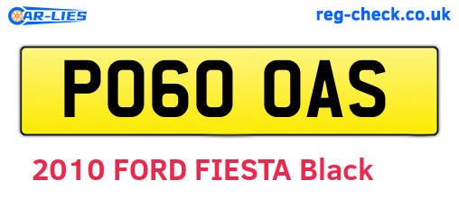 PO60OAS are the vehicle registration plates.