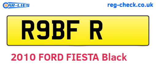 R9BFR are the vehicle registration plates.