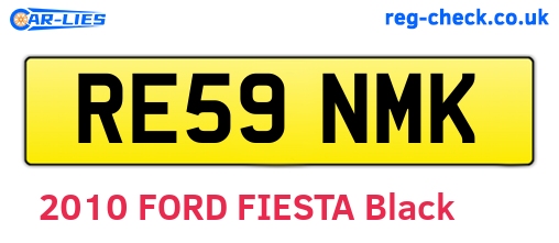 RE59NMK are the vehicle registration plates.