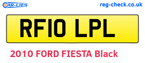 RF10LPL are the vehicle registration plates.