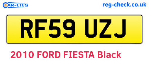 RF59UZJ are the vehicle registration plates.