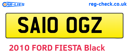 SA10OGZ are the vehicle registration plates.