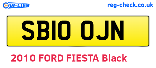 SB10OJN are the vehicle registration plates.